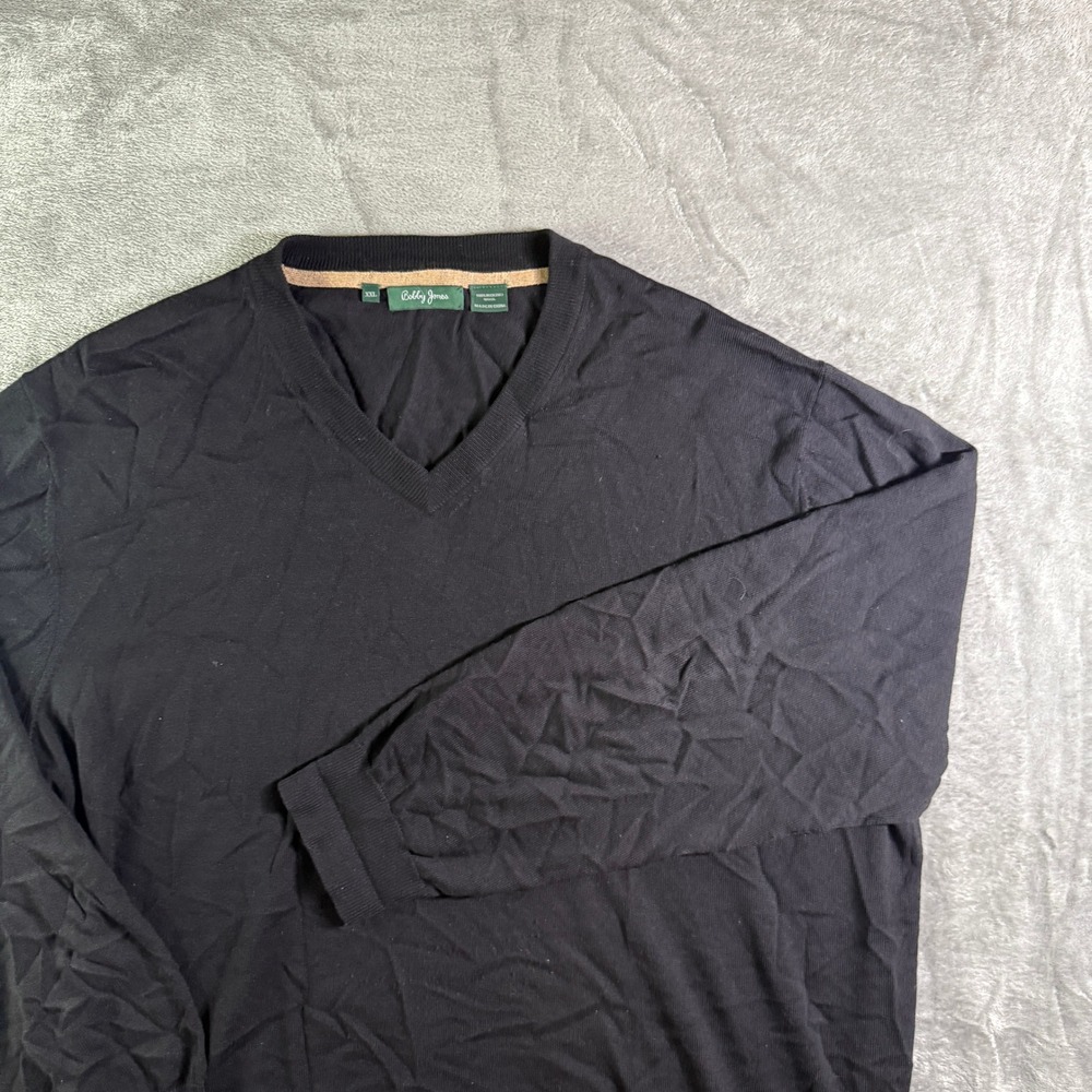 Bobby Jones Merino Wool V-Neck Sweater Pullover Classic XXL